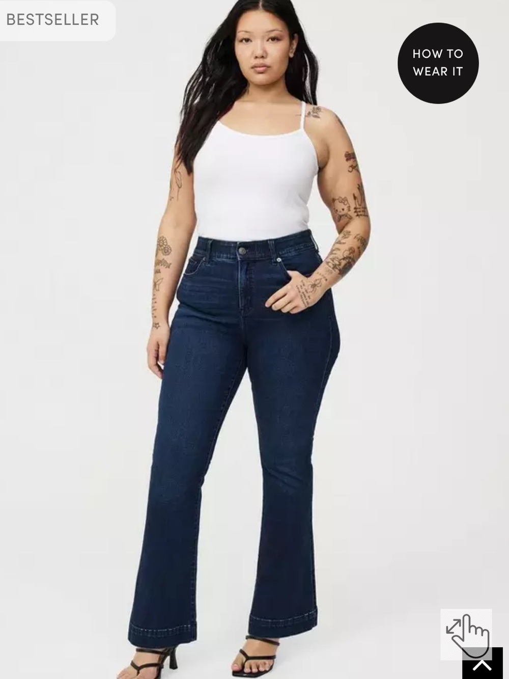 torrid Dark Blue High-Rise Flare Jeans